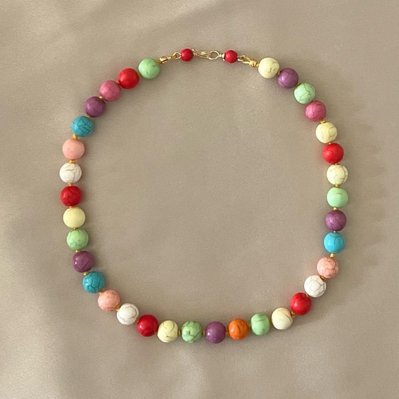 Hand Knotted Natural Gemstone Choker Necklace. - Picture 6 of 7